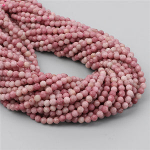 3mm Rhodochrosite Stone Beads Round Faceted for Jewelry Making DIY
