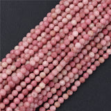 3mm Rhodochrosite Stone Beads Round Faceted for Jewelry Making DIY