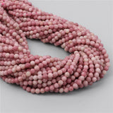 3mm Rhodochrosite Stone Beads Round Faceted for Jewelry Making DIY