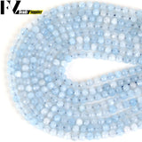 Natural Aquamarine Faceted Stone Beads 2/3/4mm