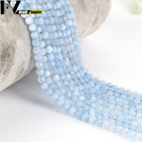 Natural Aquamarine Faceted Stone Beads 2/3/4mm