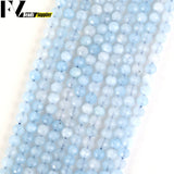 Natural Aquamarine Faceted Stone Beads 2/3/4mm