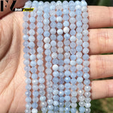 Natural Aquamarine Faceted Stone Beads 2/3/4mm