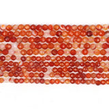 Natural Stone Carnelian Beads Red Agates Small Round Beads