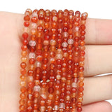 Natural Stone Carnelian Beads Red Agates Small Round Beads