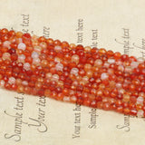 Natural Stone Carnelian Beads Red Agates Small Round Beads