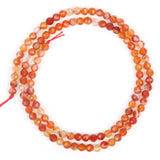 Natural Stone Carnelian Beads Red Agates Small Round Beads