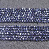 Natural Terahertz Stone Beads 15'' Round Faceted Spacer DIY Loose Beads