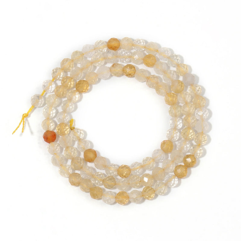 Natural Stone Beads Small Round Faceted Tiny Beads DIY Bracelet Earring Charms
