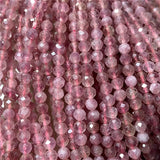 3mm Faceted Quartz Stone Beads for Jewelry Making DIY