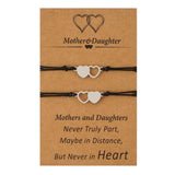 Mother Daughter Bracelets Set Love Heart Rope Bracelets