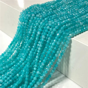 Sky River Beads Small Faceted Amazonite Stone Strand Loose Beads