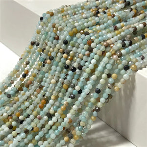 Sky River Beads Small Faceted Amazonite Stone Strand Loose Beads