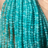 Sky River Beads Small Faceted Amazonite Stone Strand Loose Beads
