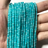 Sky River Beads Small Faceted Amazonite Stone Strand Loose Beads
