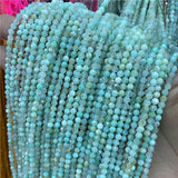 Sky River Beads Small Faceted Amazonite Stone Strand Loose Beads