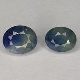 2.32ct Pair Oval Cut Sapphire 6.9x5.6mm