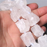 Natural Clear Quartz Beads Raw Minerals Crystal Nugget Stone Beads