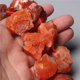 Natural Red Orange Agates Beads Freeform 7-8Pcs Minerals Nugget Gravel