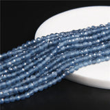 3mm Chalcedony Faceted Stone Bead Apatite Loose Quartz Beads DIY
