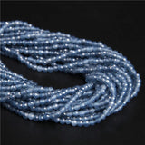 3mm Chalcedony Faceted Stone Bead Apatite Loose Quartz Beads DIY