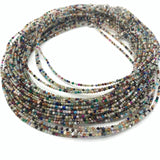 Faceted Natural Stone Beads Pink Quartz Lapis Turquoise Gem Necklace