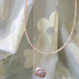 Mini Baroque Pearl Strand Necklace Collar Natural Freshwater Choker Jewelry