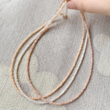 Mini Baroque Pearl Strand Necklace Collar Natural Freshwater Choker Jewelry