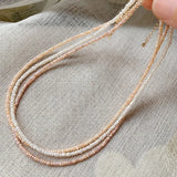 Mini Baroque Pearl Strand Necklace Collar Natural Freshwater Choker Jewelry