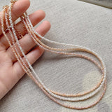 Mini Baroque Pearl Strand Necklace Collar Natural Freshwater Choker Jewelry