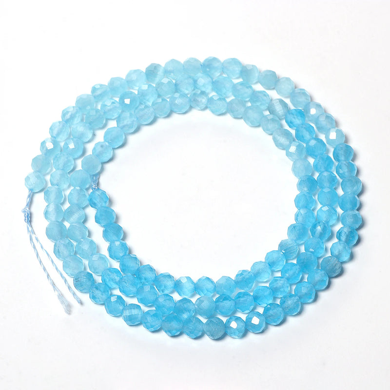 3mm Pink Moonstone Cat Eye Beads for Jewelry Making