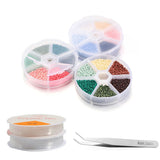 Seed Beads Kit Small Jewelry Beads Kit with Thread & Needle