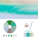 Seed Beads Kit Small Jewelry Beads Kit with Thread & Needle
