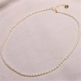 Baroque Pearl Necklace 18" DIY Cultured Classic Chain with Buckle