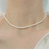 Baroque Pearl Necklace 18" DIY Cultured Classic Chain with Buckle