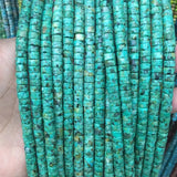2*4/3*6mm Africa Turquoise Heishi Gemstone Bead for Jewelry Bracelet Diy