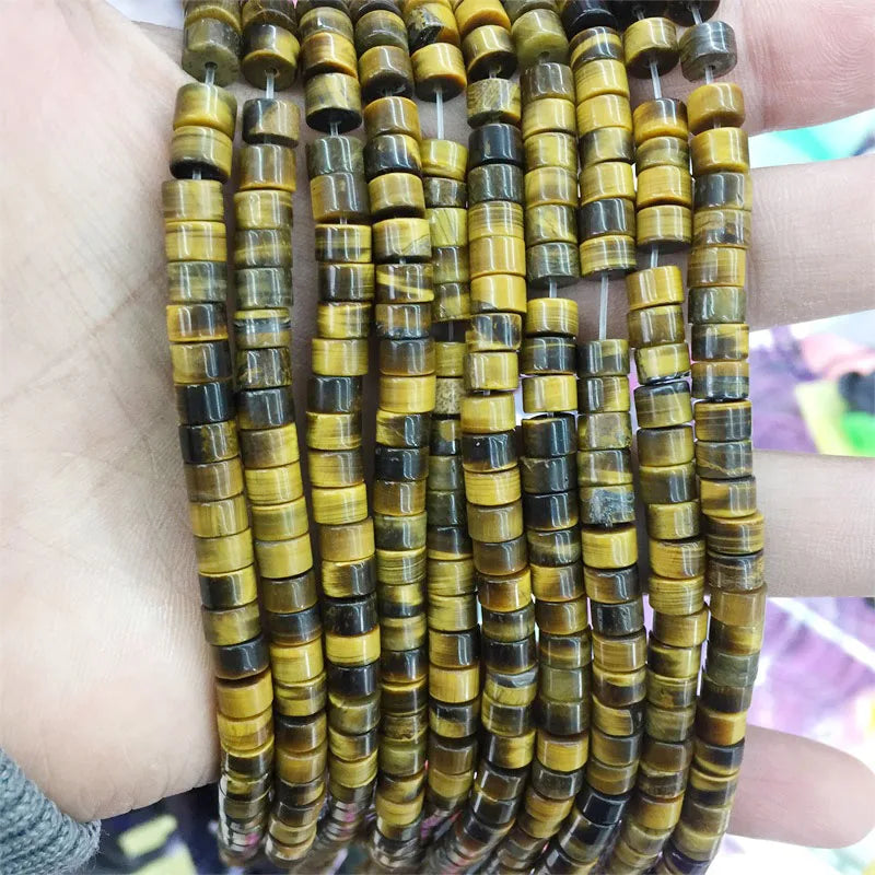 Heishi Natural Tiger Eye Beads 6mm for Jewelry Making DIY Bracelet Necklace