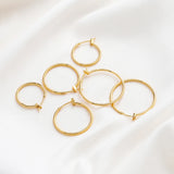 18K Plated Round Hoop Earrings Findings for DIY Jewelry Making Craft