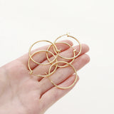 18K Plated Round Hoop Earrings Findings for DIY Jewelry Making Craft