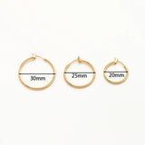 18K Plated Round Hoop Earrings Findings for DIY Jewelry Making Craft