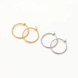 18K Plated Round Hoop Earrings Findings for DIY Jewelry Making Craft