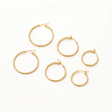 18K Plated Round Hoop Earrings Findings for DIY Jewelry Making Craft
