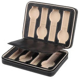 Faux Leather Zipper Watch Jewelry Storage Box Organizer