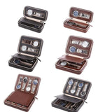 8 Slot PU Leather Watches Organizer Box Double Layer