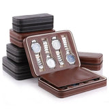 8 Slot PU Leather Watches Organizer Box Double Layer