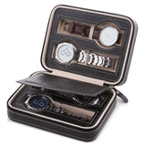 8 Slot PU Leather Watches Organizer Box Double Layer