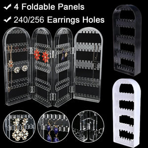 Transparent Folding Jewelry Display Rack Organizer