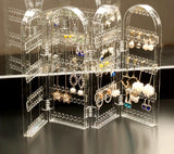 Transparent Folding Jewelry Display Rack Organizer