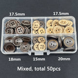 Coconut Wood Button Eco-friendly 4 Holes for Scrapbooking Clothing Sewing