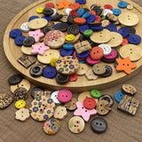 Coconut Wood Button Eco-friendly 4 Holes for Scrapbooking Clothing Sewing